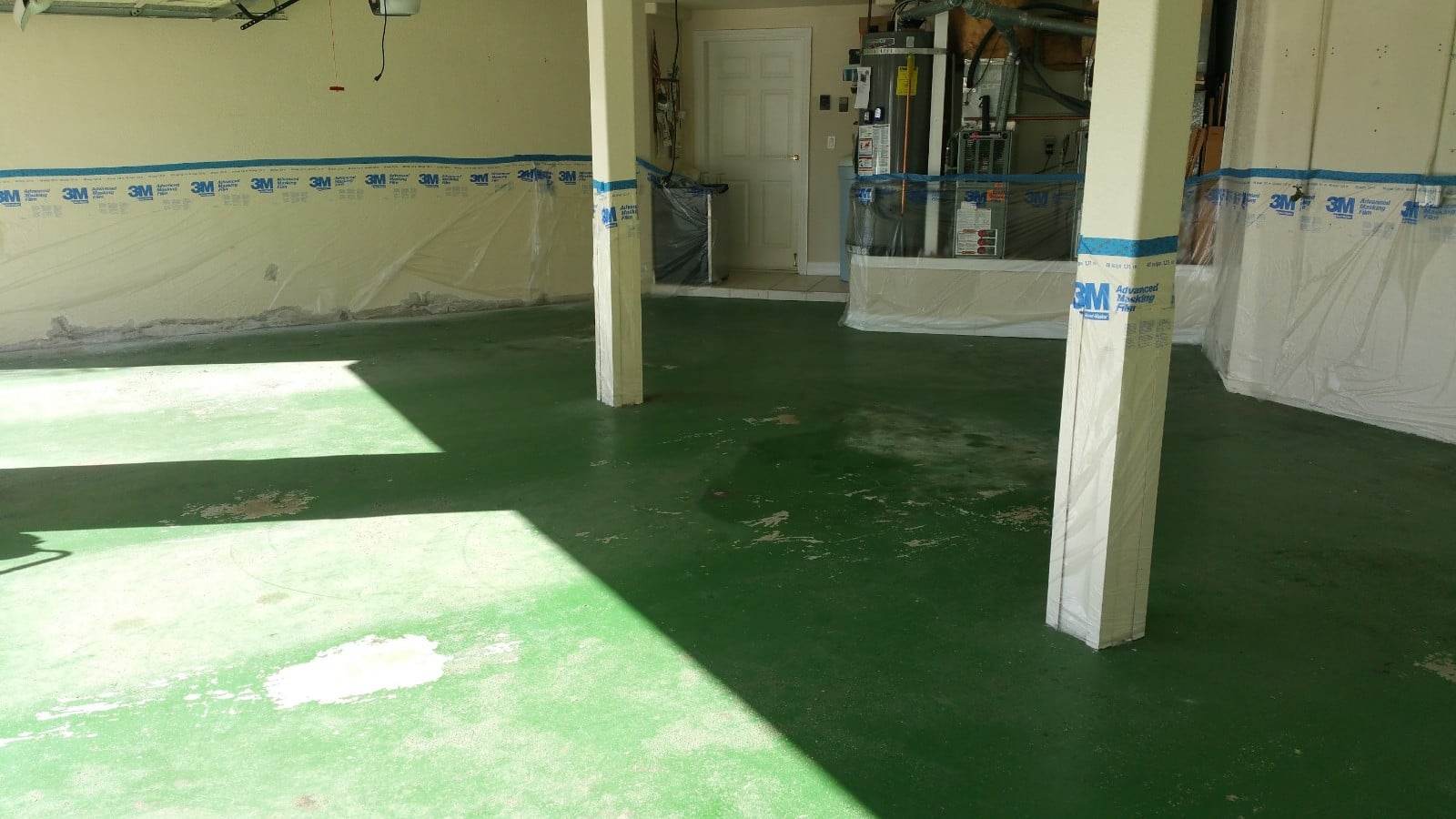 old painted garage floor